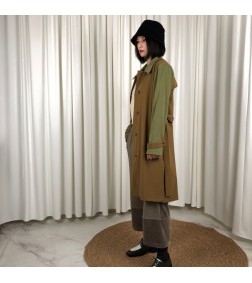 TWO-TONE TRENCH COAT